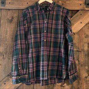 J CREW Multicolor Tartan Plaid Button-down Shirt XL